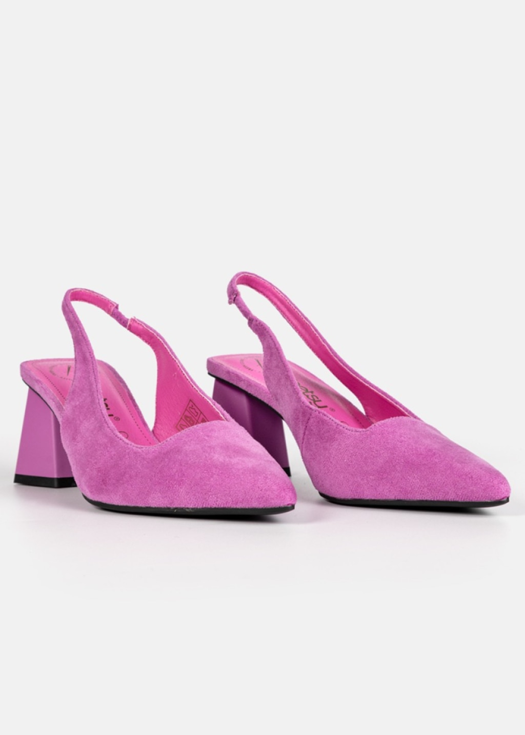 ARTE PIEDI Scarlett Slingback Γόβες Suede Μυτερές ΡΟΖ 27304