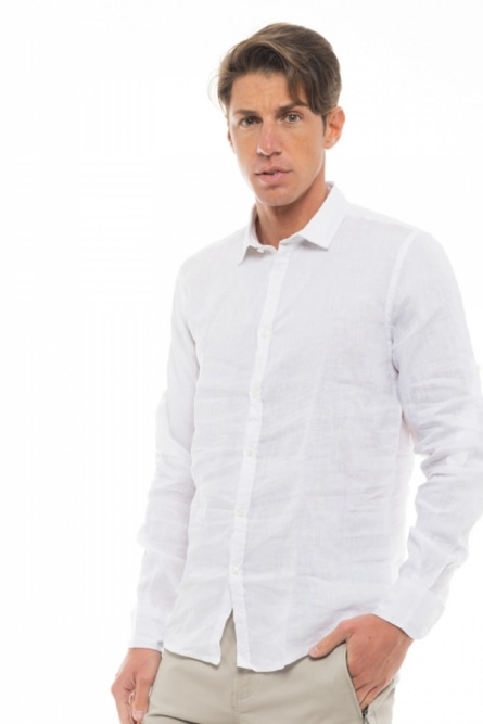 ΛΕΥΚΟ ΑΝΔΡΙΚΑ ΠΟΥΚΑΜΙΣΑ Smart fashion ανδρικό λινό πουκάμισο - 47-203-002 |  Boogie