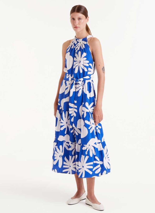 Compania Fantastica φόρεμα μακρύ floral