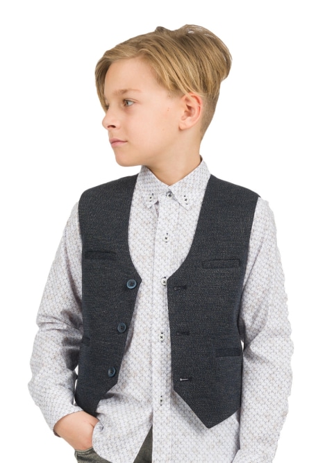 Energiers Γιλέκο με κουμπιά και ρελιαστές τσέπες για αγόρι. Boutique collection