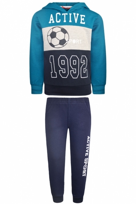 ΠΕΤΡΟΛ Energiers Φόρμα παντελόνι βαμβακερό και μπλούζα με κουκούλα και  τύπωμα μπάλα ποδοσφαίρου - 12-120156-0 | Boogie
