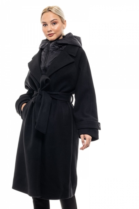 ΜΑΥΡΟ ΓΥΝΑΙΚΕΙΑ ΜΠΟΥΦΑΝ Biston fashion γυναικείο μακρύ παλτό - 46-101-047 |  Boogie