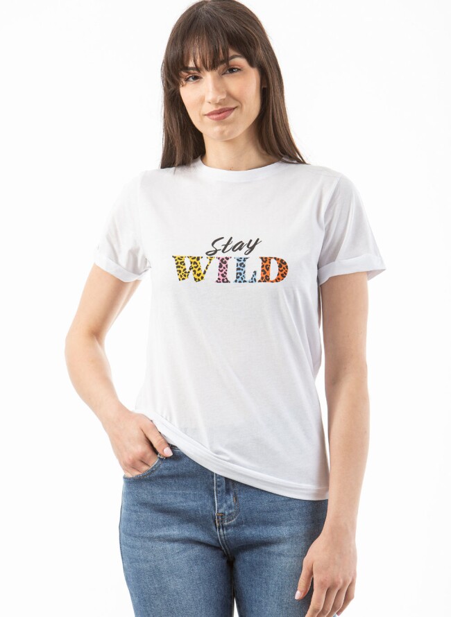 Μπλούζα t-shirt Stay Wild