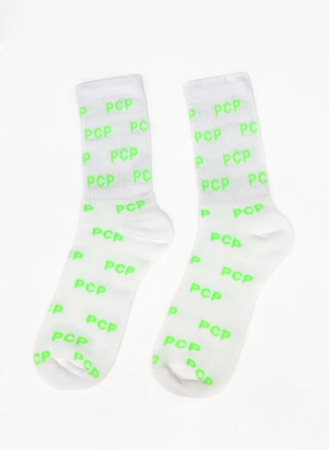 PCP Unisex Κάλτσες Μοτίβο Fluo Λαχανί