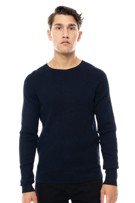 NAVY Smart fashion ανδρική πλεκτή μπλούζα με στρογγυλό λαιμό -  48-206-046-010-M | Boogie