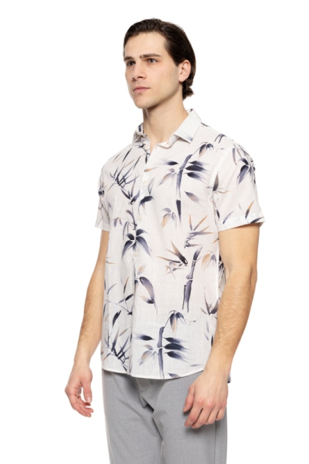 Smart fashion ανδρικό allover πουκάμισο με γιακά