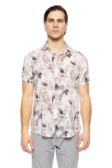 Smart fashion ανδρικό allover πουκάμισο με γιακά