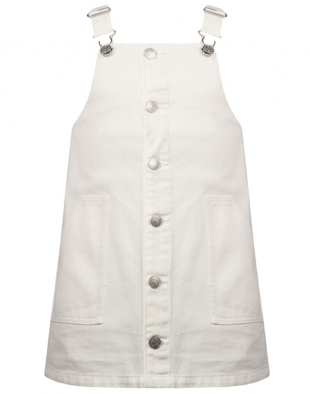 OFF WHITE Energiers Φόρεμα τζην με μεταλλικό κούμπωμα και ρυθμιζόμενες  τιράντες - 16-221236-7 | Boogie